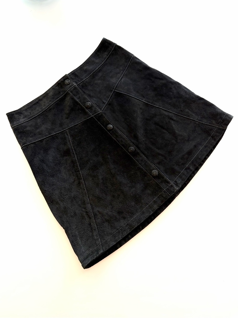 Simons Twik Suede Mini Skirt in Black | Small - Picture 1 of 7